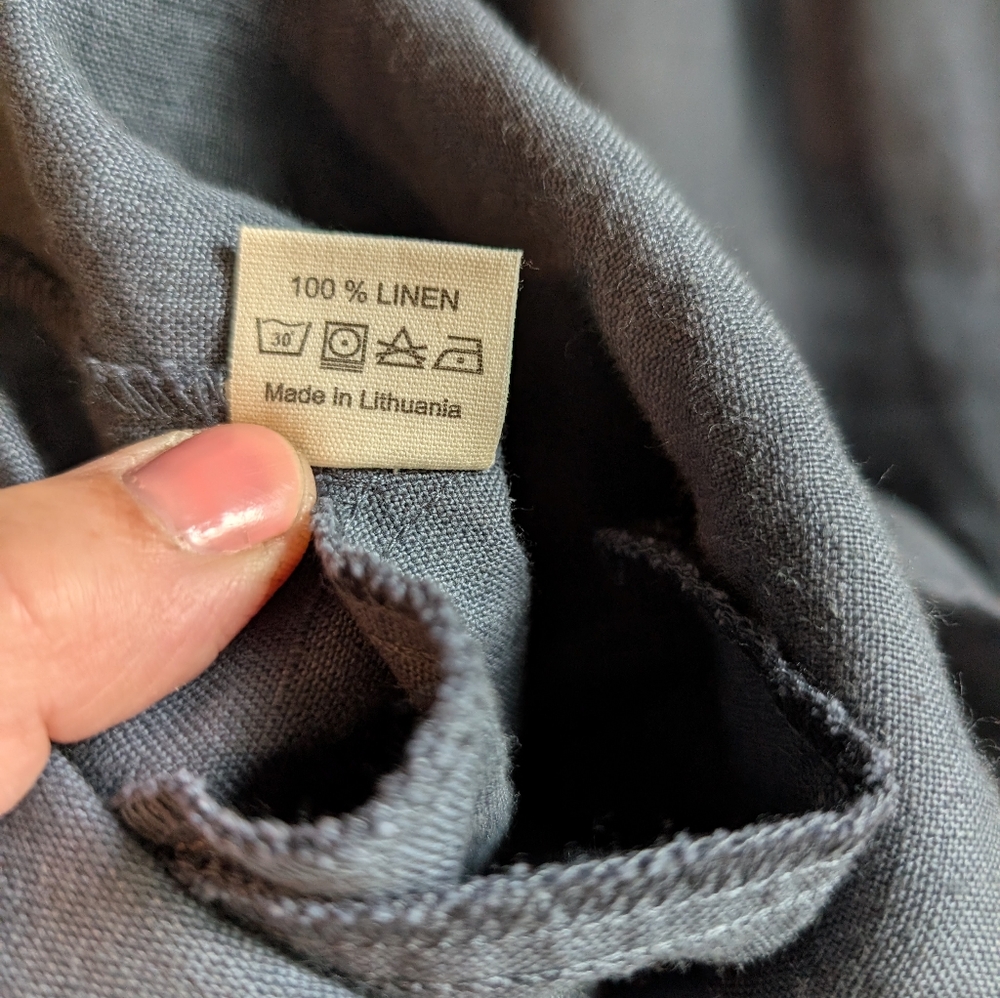 notPERFECTLINEN Marsielle Skirt, XL, Dark Grey-blue - Picture 5 of 5